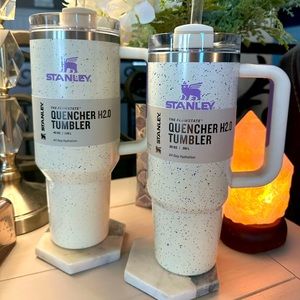 ONE Stanley 30oz Tumbler *Brand new* Cream Speckle w/purple accents